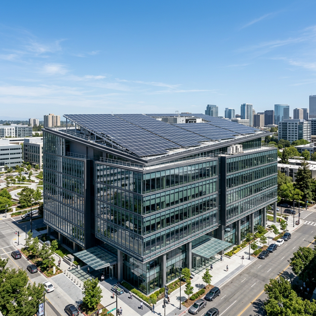 Commercial solar installation